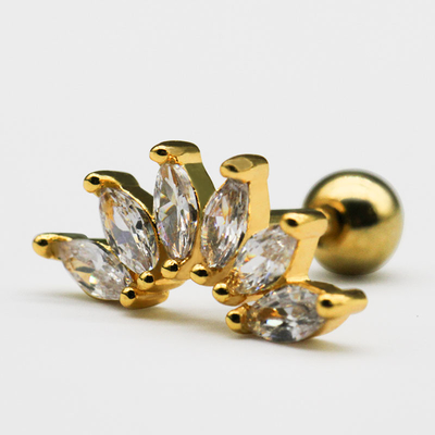 διαπεραστικοα κοσμήματα αυτιών 1.2mm 16G χρυσά