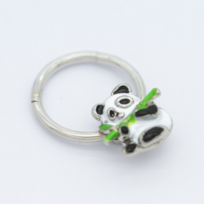 Χαριτωμένα διαπεραστικοα κοσμήματα 316 ανοξείδωτο 16 δαχτυλίδι 10mm μύτης της Panda διαφραγμάτων μετρητών