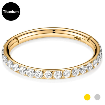 G23 χρυσό τιτανίου διαπεραστικό δαχτυλίδι μύτης πολύτιμων λίθων κοσμήματος σαφές για τις γυναίκες