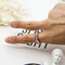 Οι γυναίκες διαμορφώνουν το Opal Moonstone ανοξείδωτου δαχτυλιδιών κοσμήματος χρυσό Zircon που καλύπτεται