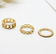 Πολυτελή δαχτυλίδια κοσμήματος μόδας γυναικών χρυσό κράμα 15 - 18mm γύρω από τη στεφάνη