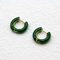 Μεγάλα σκουλαρίκια χρυσό πράσινο εποξικό 1 X 6mm κοσμήματος μόδας στεφανών για τις γυναίκες ανδρών