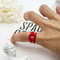 Καλυμμένα χρυσός γυναικών δαχτυλίδια μόδας πολύτιμων λίθων ασημιών/ανοξείδωτου γαμήλιων δαχτυλιδιών εξαιρετικά