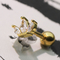 Χρυσά καλυμμένα χρώμα διαπεραστικοα κοσμήματα 16 αυτιών χρυσό φεγγάρι μετρητών