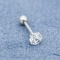Σαφή στρογγυλά διαπεραστικοα κοσμήματα 18G αυτιών Zircon πέτρινα για τα κορίτσια