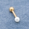 Τα διαπεραστικοα σκουλαρίκια 18G 8mm χόνδρου μαργαριταριών Faux αυξήθηκαν χρυσό στήριγμα αυτιών