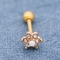 Τα διαπεραστικοα σκουλαρίκια 18G 8mm χόνδρου μαργαριταριών Faux αυξήθηκαν χρυσό στήριγμα αυτιών