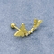 Διπλά χρυσά στηρίγματα 316 ανοξείδωτο 8mm σκουλαρικιών πεταλούδων κρυστάλλου