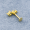 16ga Zircon πολύτιμων λίθων Labret διαπεραστικό ανοξείδωτο χειλικών στηριγμάτων 316L κοσμήματος χρυσό