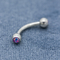 Συνθετικό Opal 16 διαπεραστικό ανοξείδωτο 8mm κοσμήματος φρυδιών μετρητών
