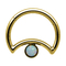 Να διαπερνήσει μύτης γυναικών χρυσό χρώμα διαμορφωμένο φεγγάρι Dropship ινδικό Opal Zircon κοσμημάτων