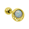 Σκουλαρικιών χόνδρου κοίλο φεγγάρι κοσμήματος Daith διαπεραστικό που διαμορφώνεται που ενθέτεται με το Opal πολύτιμο λίθο